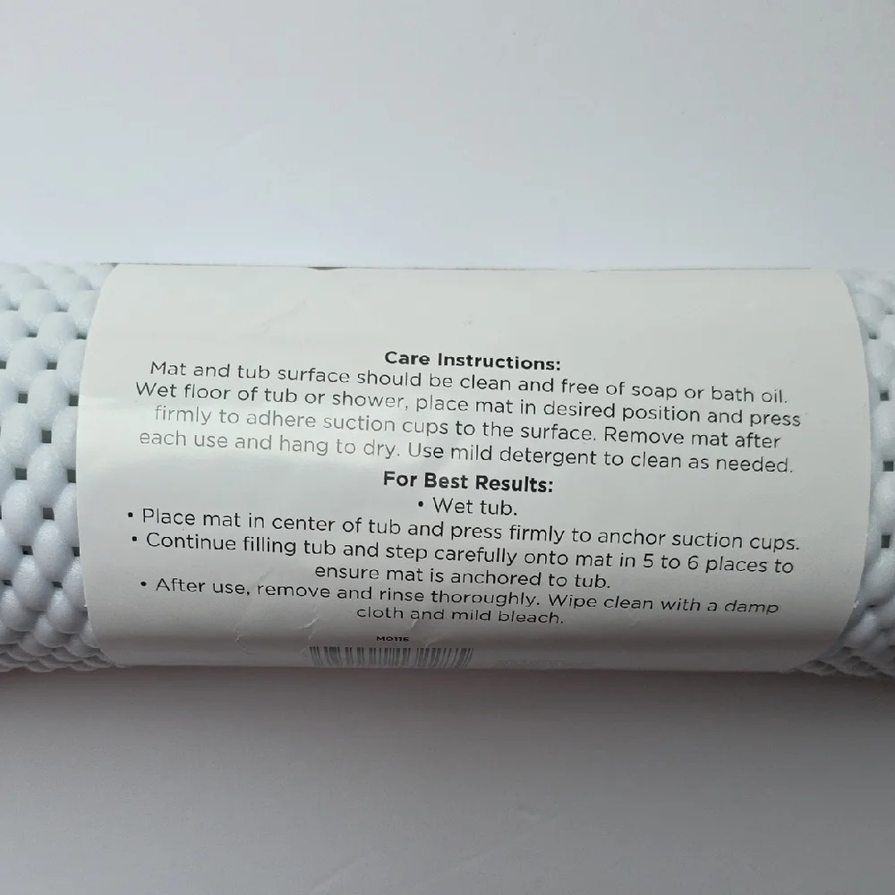 Comfort Bay White Waffle Cushion Tub Mat